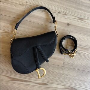 Dior Medium Black Saddle Bag - Excellent condition